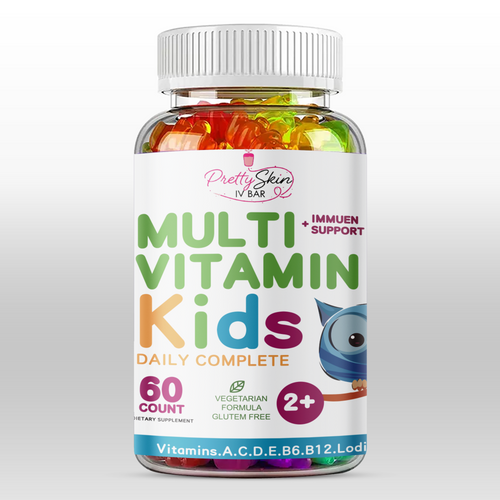 Prettyskin Glow Kids Multivitamin Gummies – Daily Wellness Support (60 Gummies)