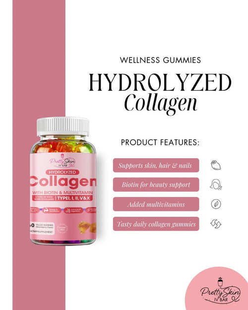 Premium collagen beauty gummies with biotin and multivitamins for radiant skin